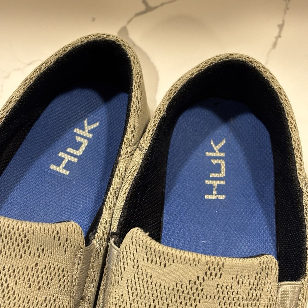 HUK Performance Brewster Slip-on Deck Shoes Fishing Grey Mens 12 H8021028319 - Picture 6 of 8